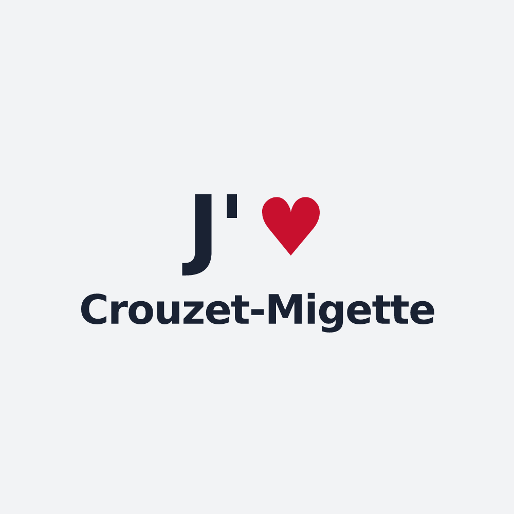 Poster personnalisé Crouzet-Migette — design « J'aime Crouzet-Migette » imprimé sur le poster