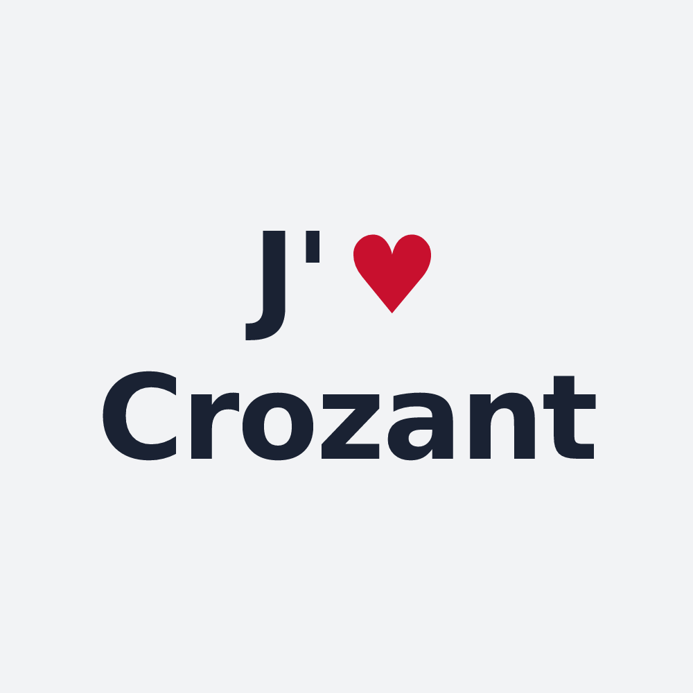 Poster personnalisé Crozant — design J'aime Crozant