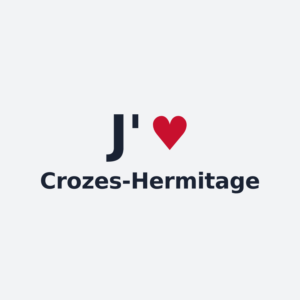 Poster personnalisé Crozes-Hermitage — design J'aime Crozes-Hermitage