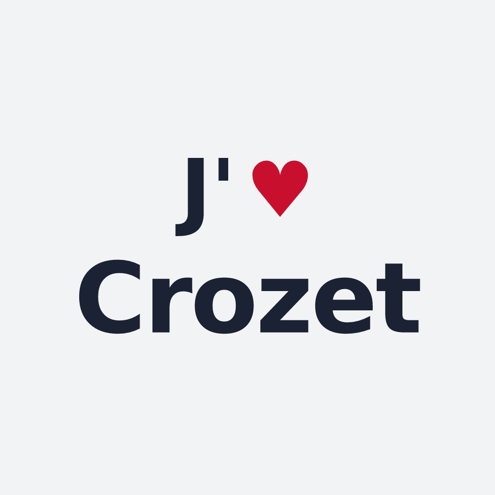 Poster personnalisé Crozet — design J'aime Crozet