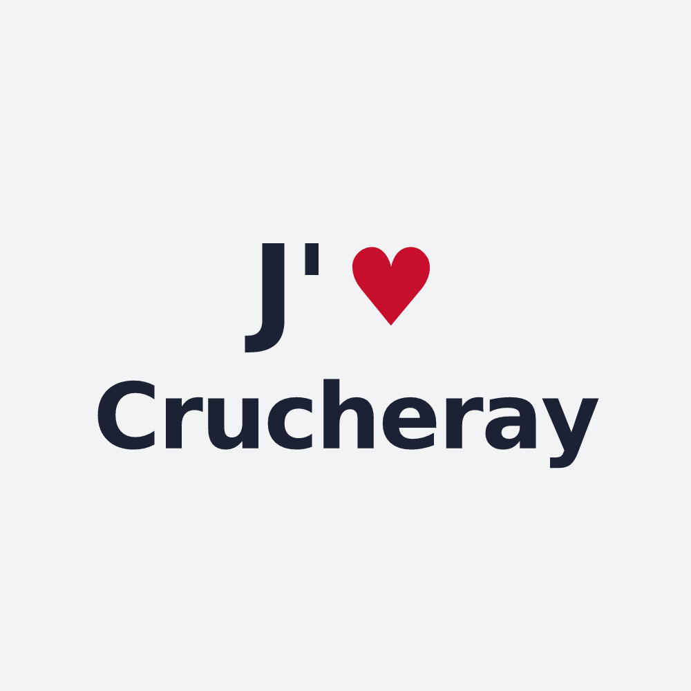 Poster personnalisé Crucheray — design J'aime Crucheray