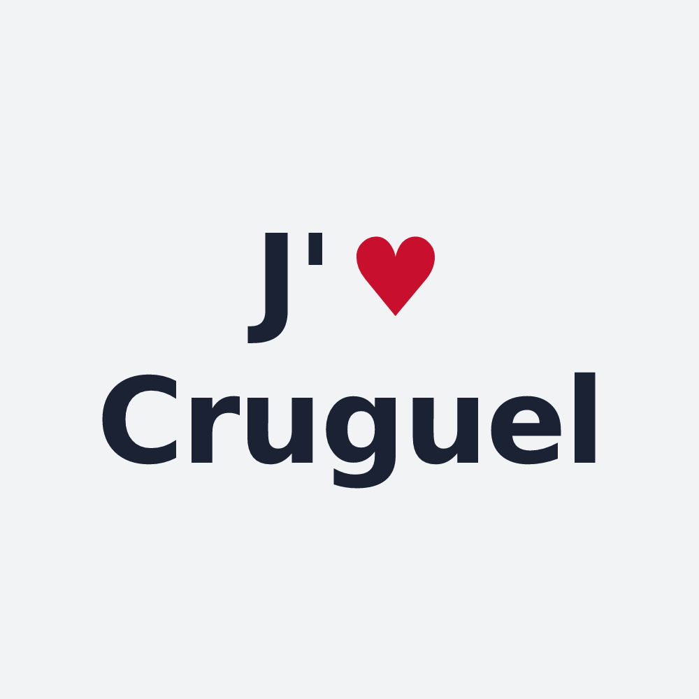Poster personnalisé Cruguel — design J'aime Cruguel