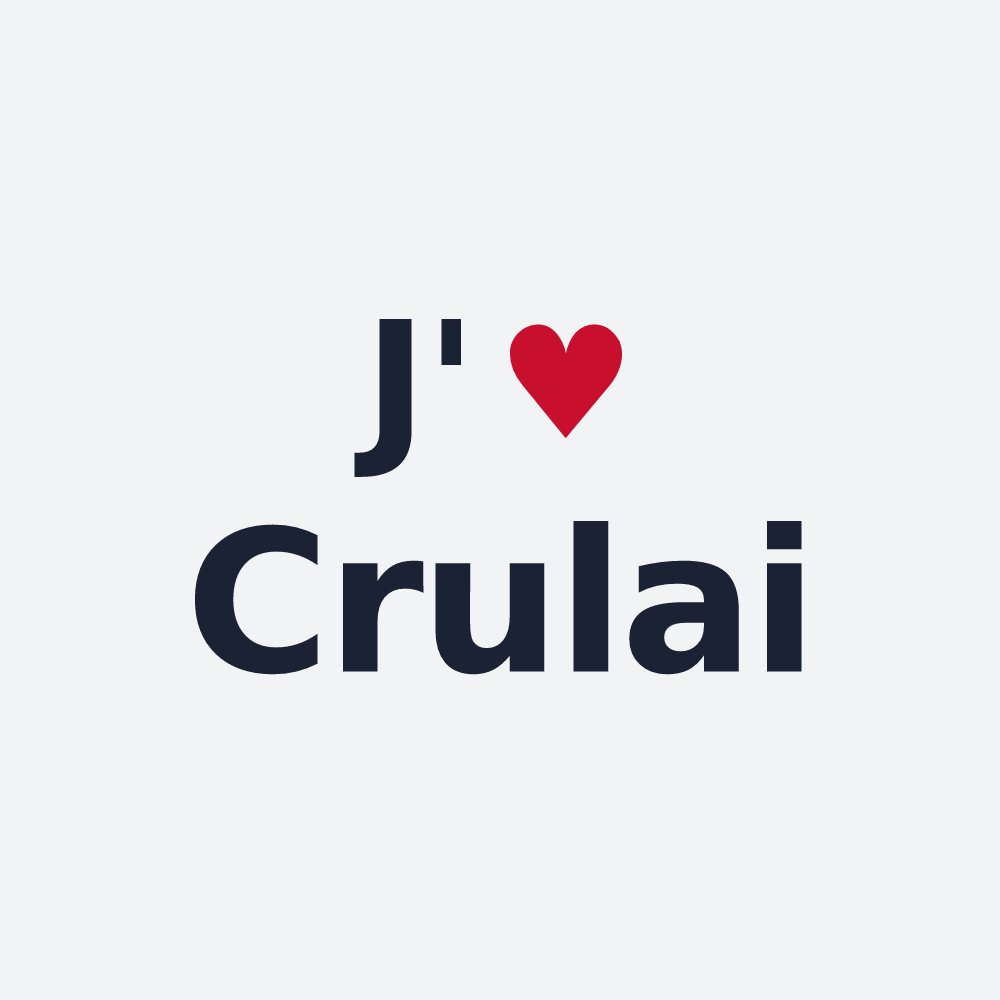 Poster personnalisé Crulai — design J'aime Crulai