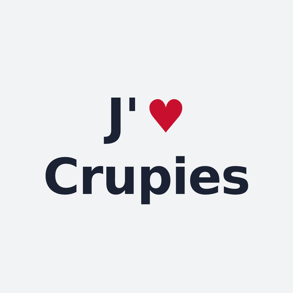 Poster personnalisé Crupies — design J'aime Crupies