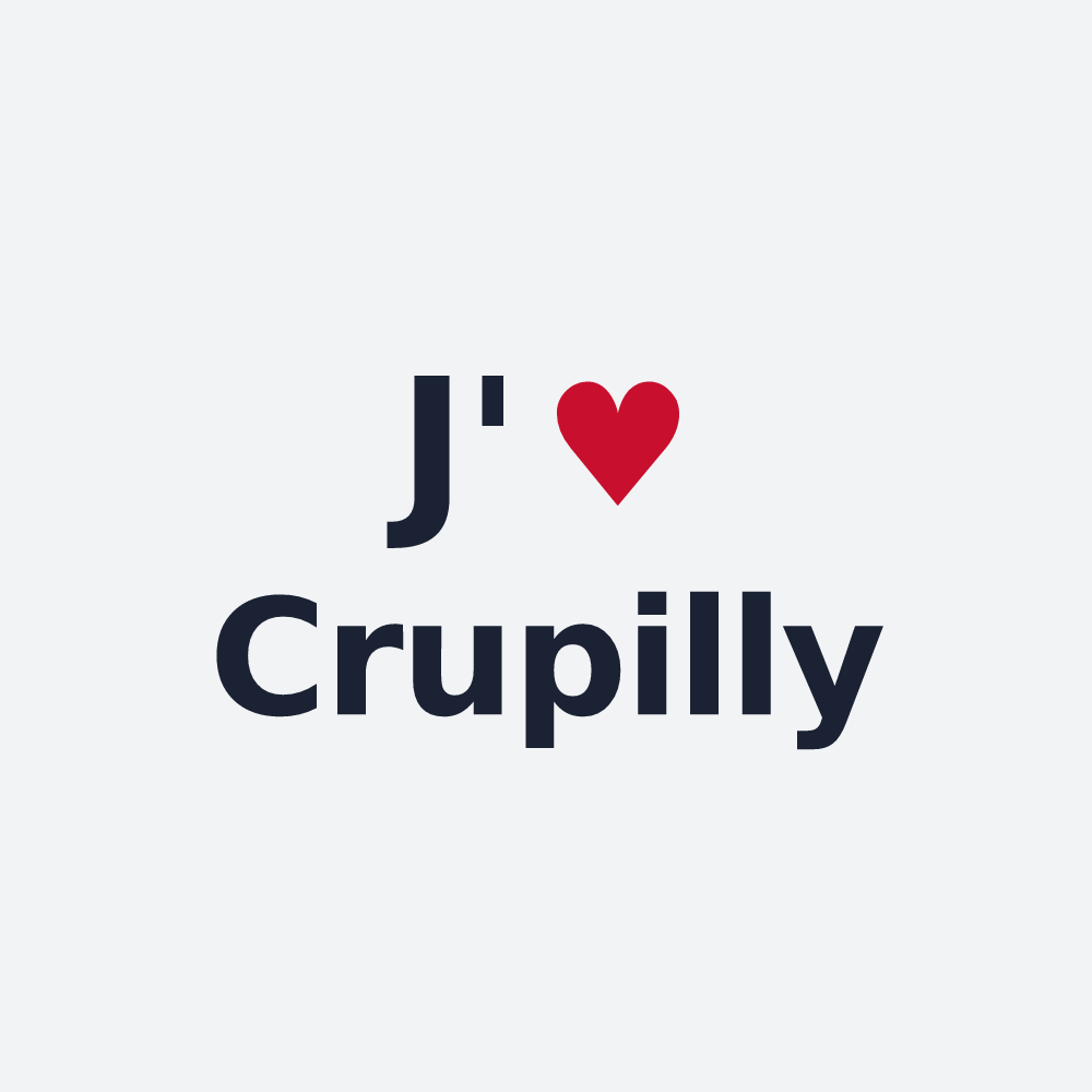 Poster personnalisé Crupilly — design J'aime Crupilly