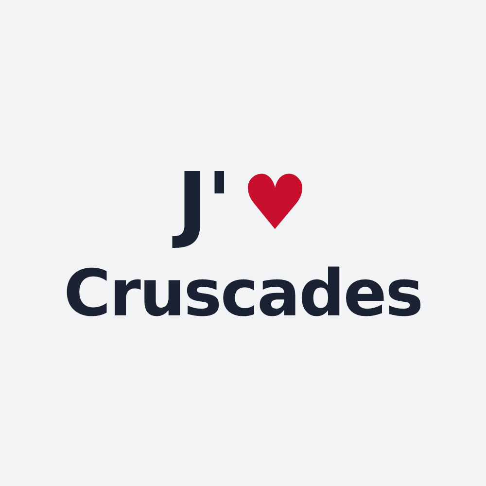 Poster personnalisé Cruscades — design J'aime Cruscades