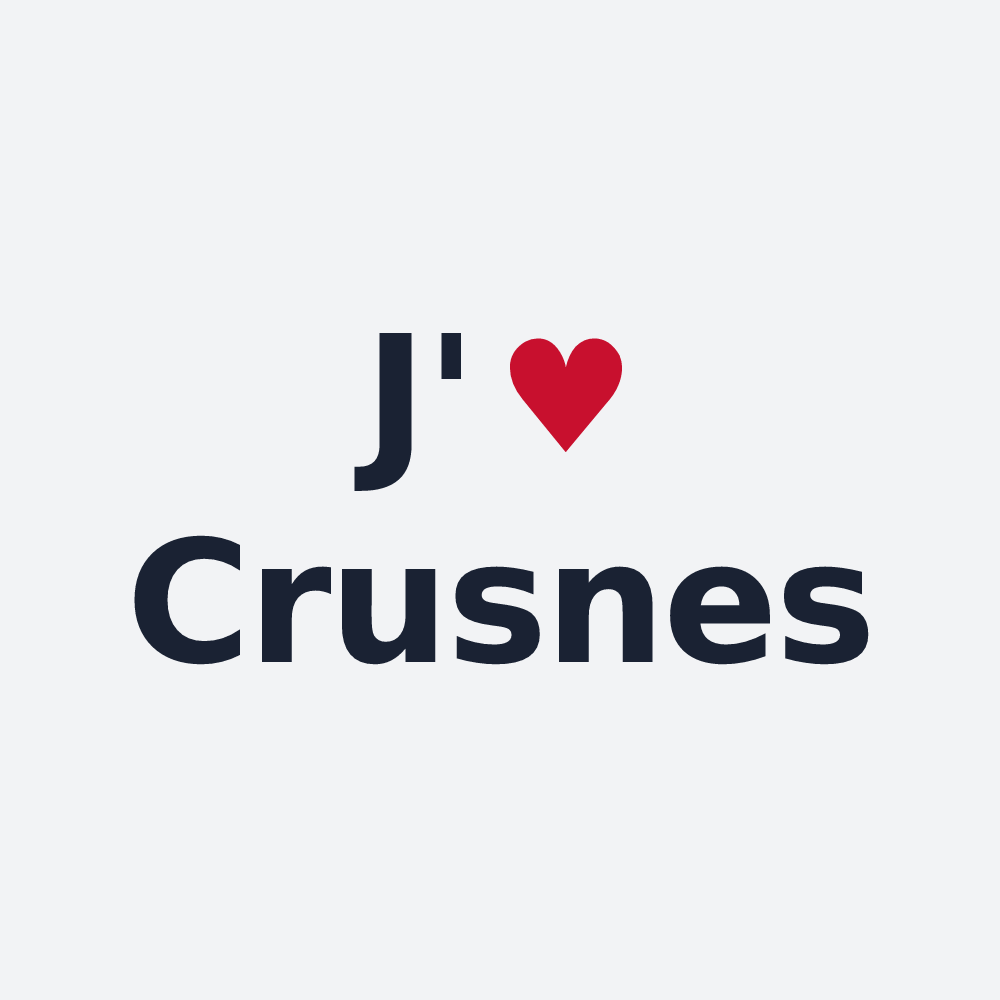 Poster personnalisé Crusnes — design « J'aime Crusnes » imprimé sur le poster