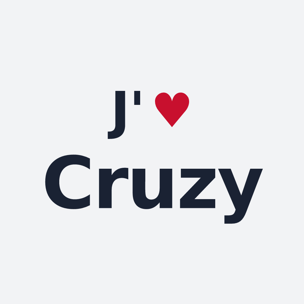 Poster personnalisé Cruzy — design J'aime Cruzy