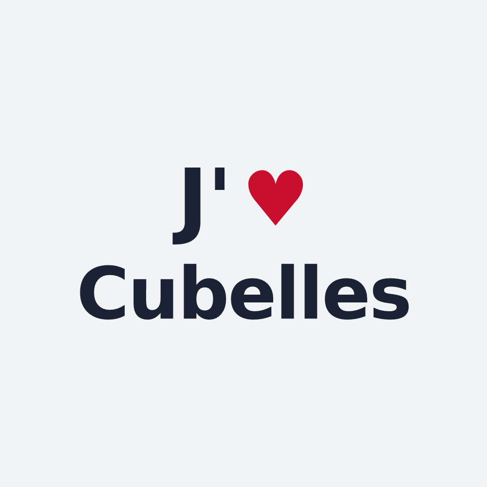 Poster personnalisé Cubelles — design J'aime Cubelles