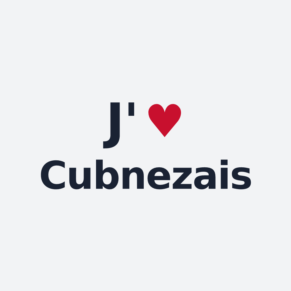 Poster personnalisé Cubnezais — design J'aime Cubnezais