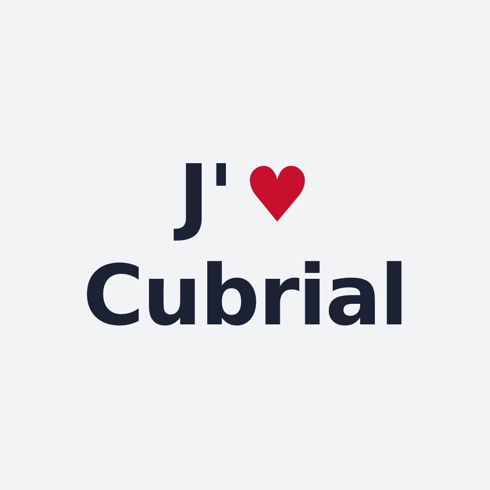 Poster personnalisé Cubrial — design J'aime Cubrial