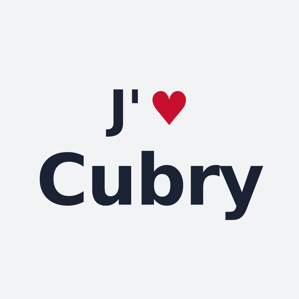 Poster personnalisé Cubry — design J'aime Cubry