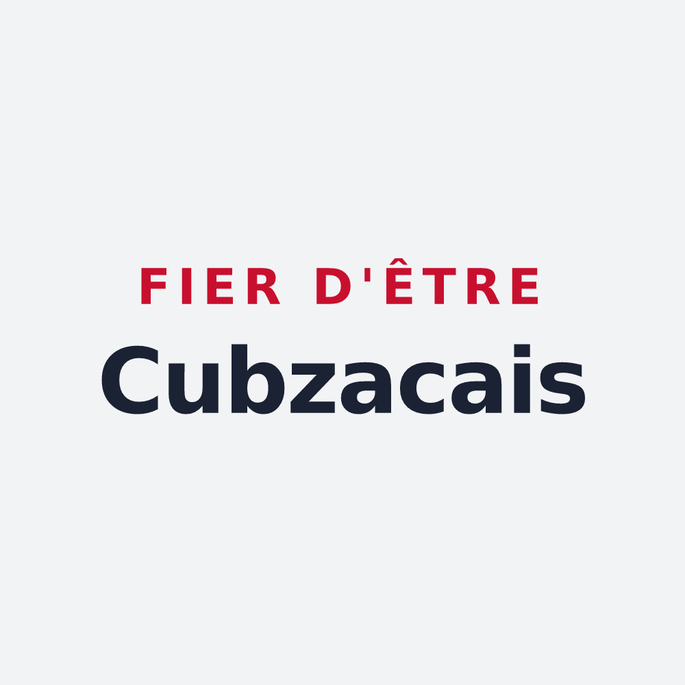 Poster « Fier d'être Cubzacais » — design pour Cubzac-les-Ponts