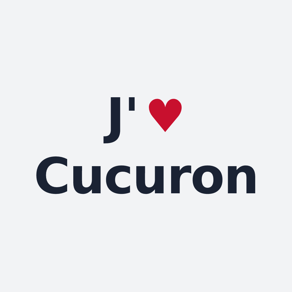 Poster personnalisé Cucuron — design J'aime Cucuron