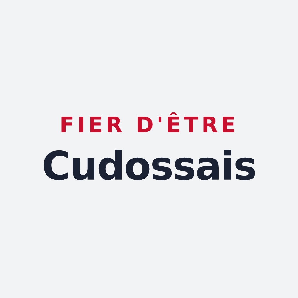 Poster « Fier d'être Cudossais » — design pour Cudos