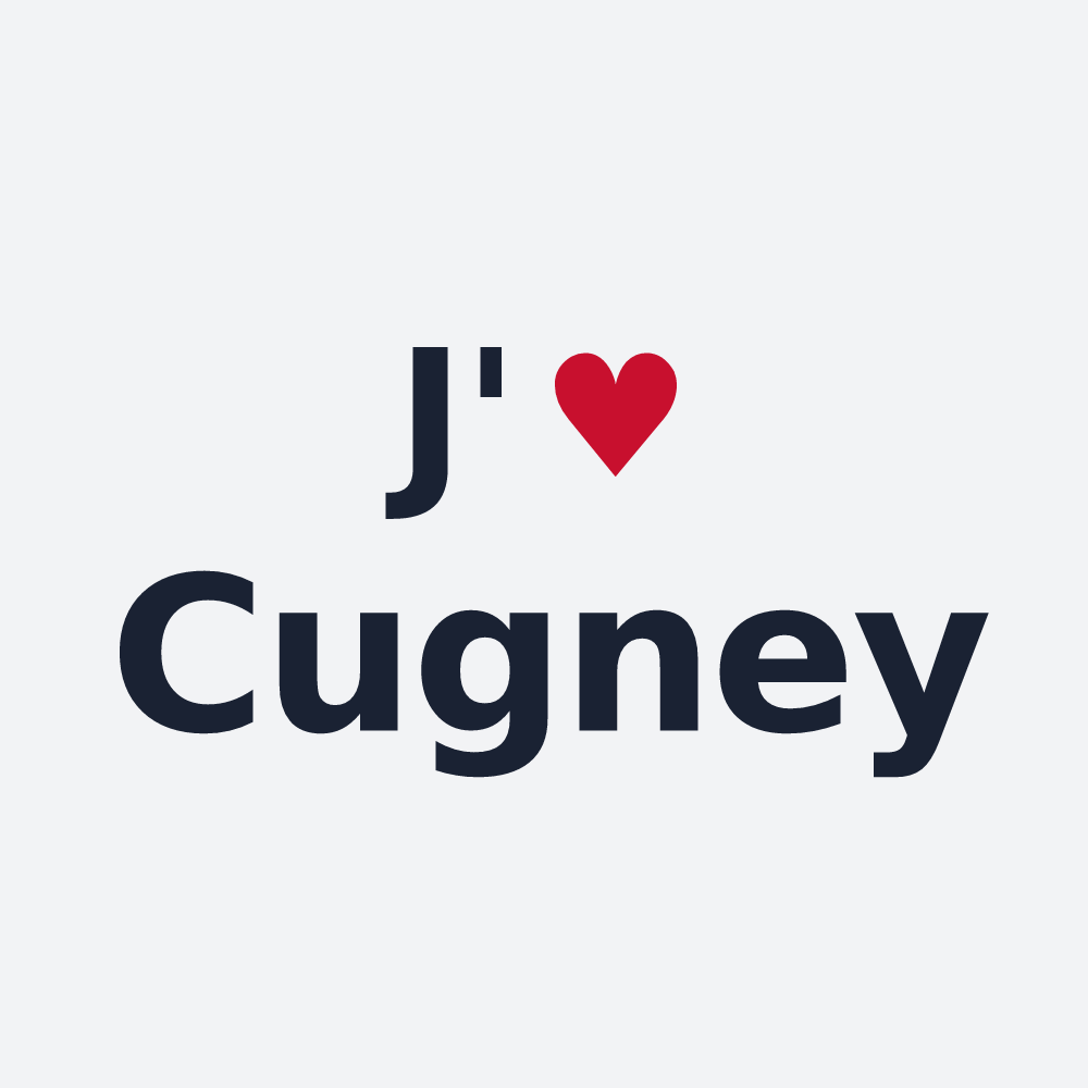 Poster personnalisé Cugney — design J'aime Cugney