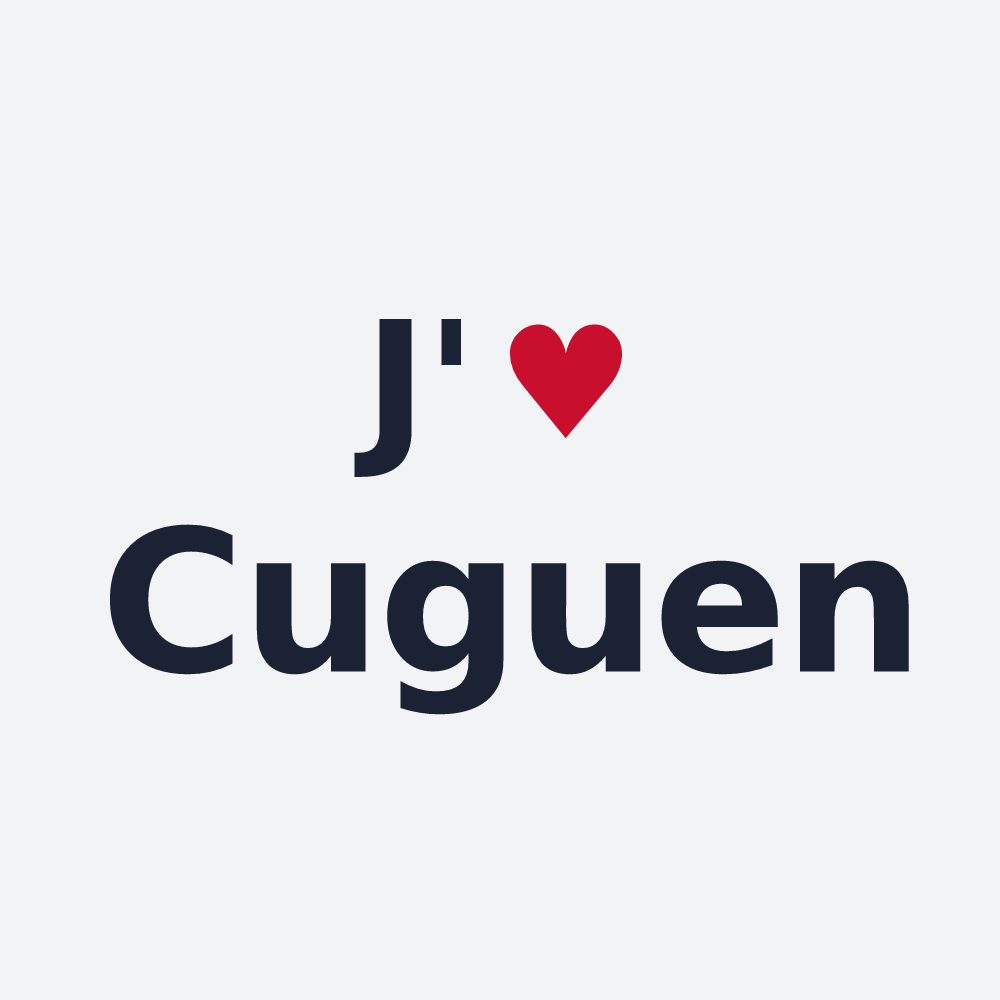 Poster personnalisé Cuguen — design J'aime Cuguen