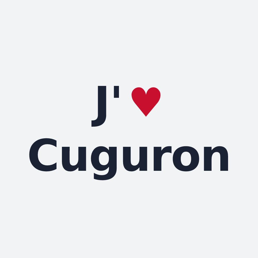 Poster personnalisé Cuguron — design J'aime Cuguron