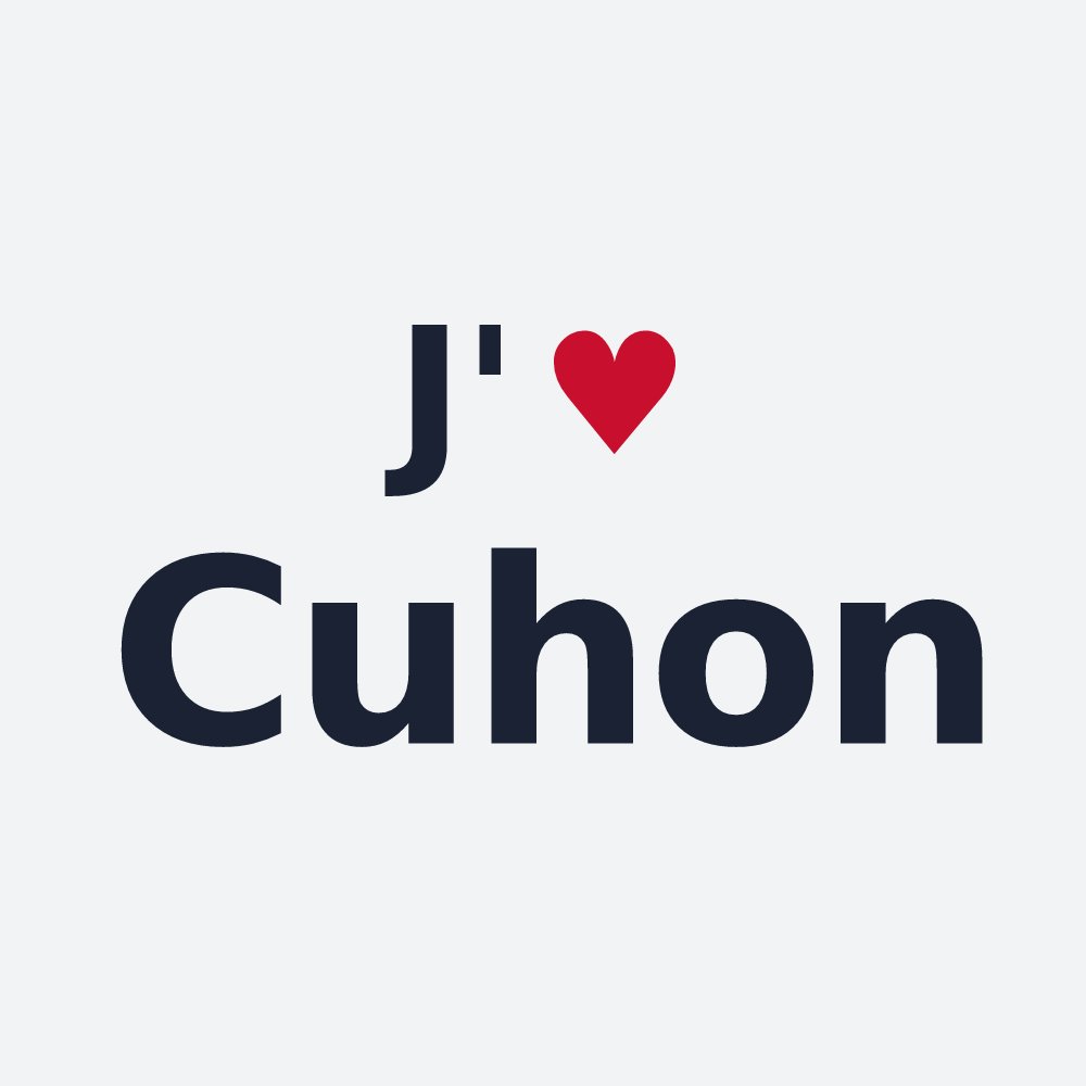 Poster personnalisé Cuhon — design « J'aime Cuhon » imprimé sur le poster