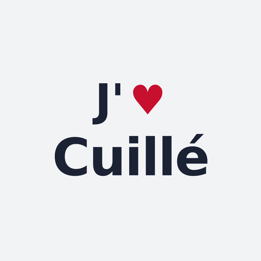 Poster personnalisé Cuillé — design J'aime Cuillé