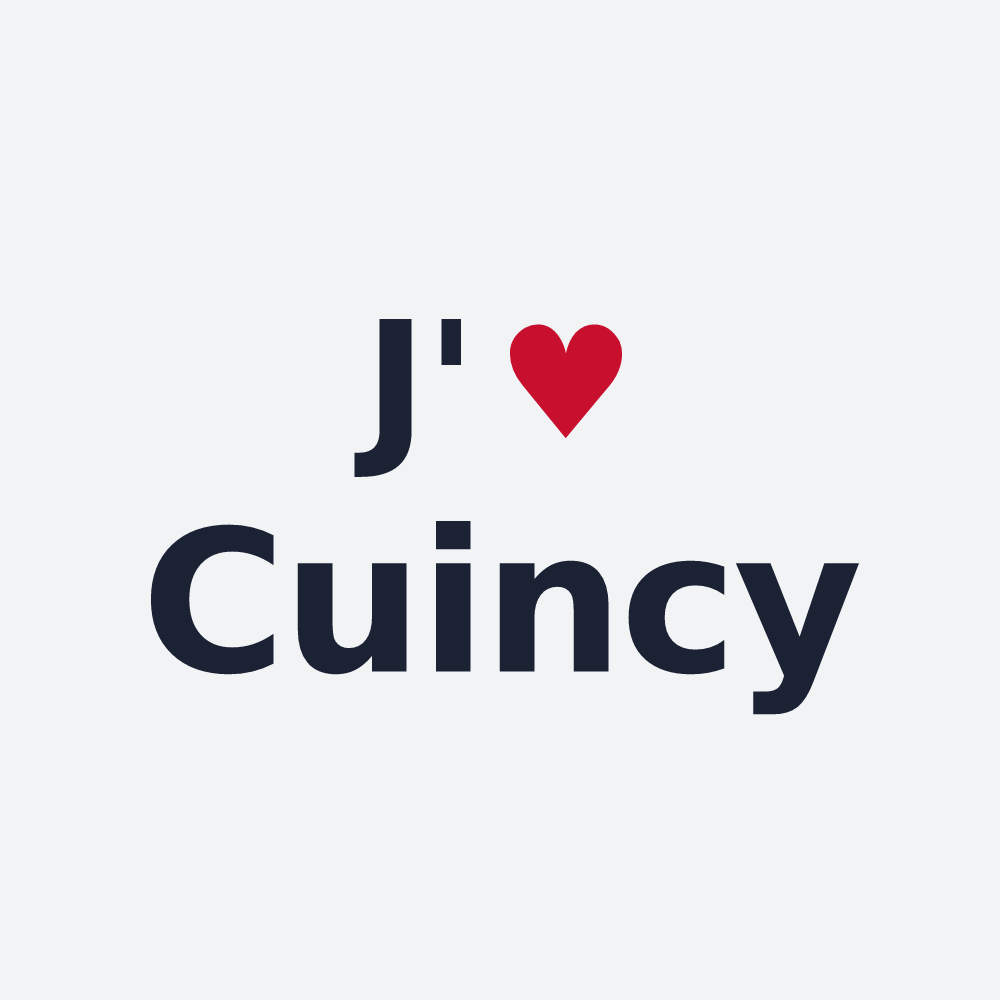 Poster personnalisé Cuincy — design J'aime Cuincy