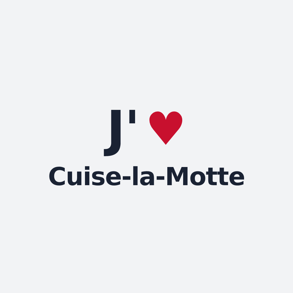 Poster personnalisé Cuise-la-Motte — design J'aime Cuise-la-Motte