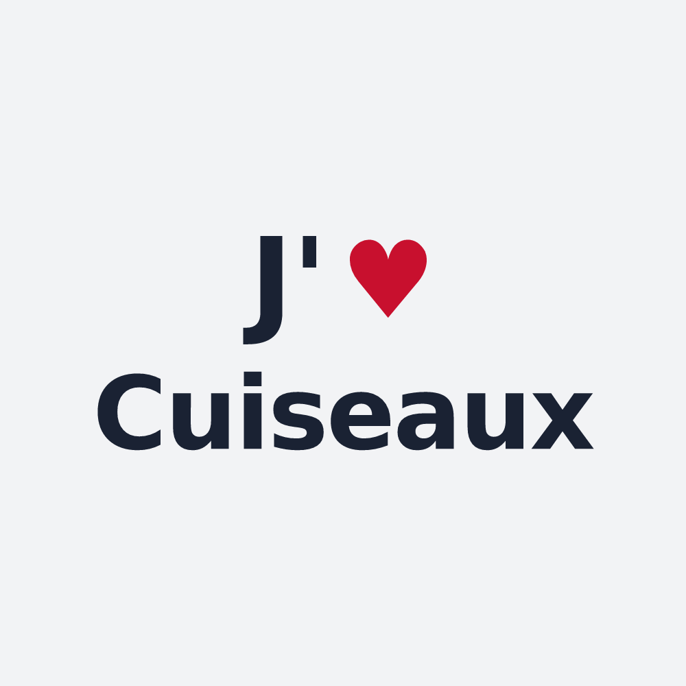 Poster personnalisé Cuiseaux — design « J'aime Cuiseaux » imprimé sur le poster