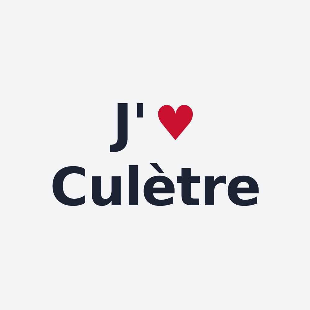 Poster personnalisé Culètre — design J'aime Culètre