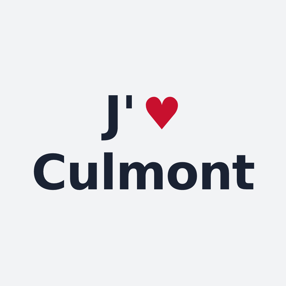 Poster personnalisé Culmont — design « J'aime Culmont » imprimé sur le poster