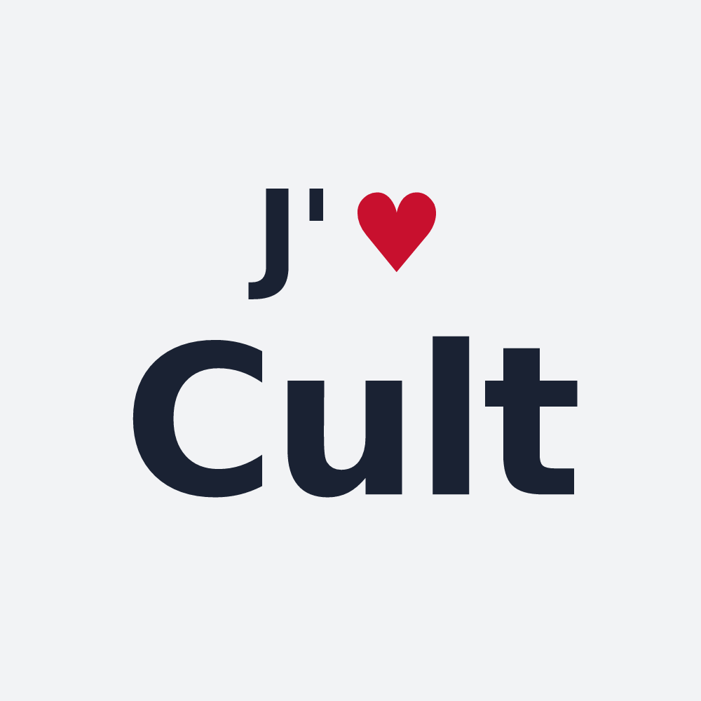 Poster personnalisé Cult — design « J'aime Cult » imprimé sur le poster