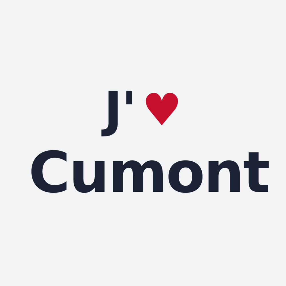 Poster personnalisé Cumont — design J'aime Cumont