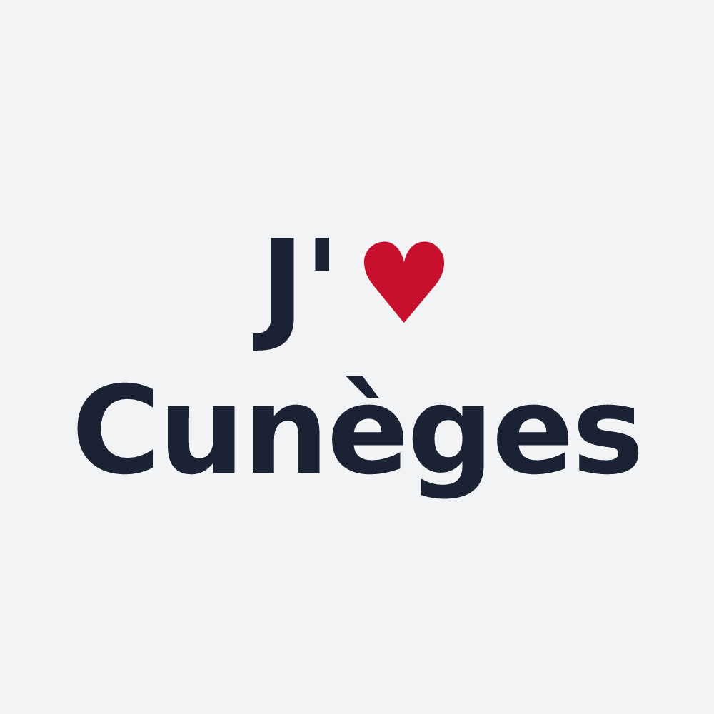 Poster personnalisé Cunèges — design J'aime Cunèges
