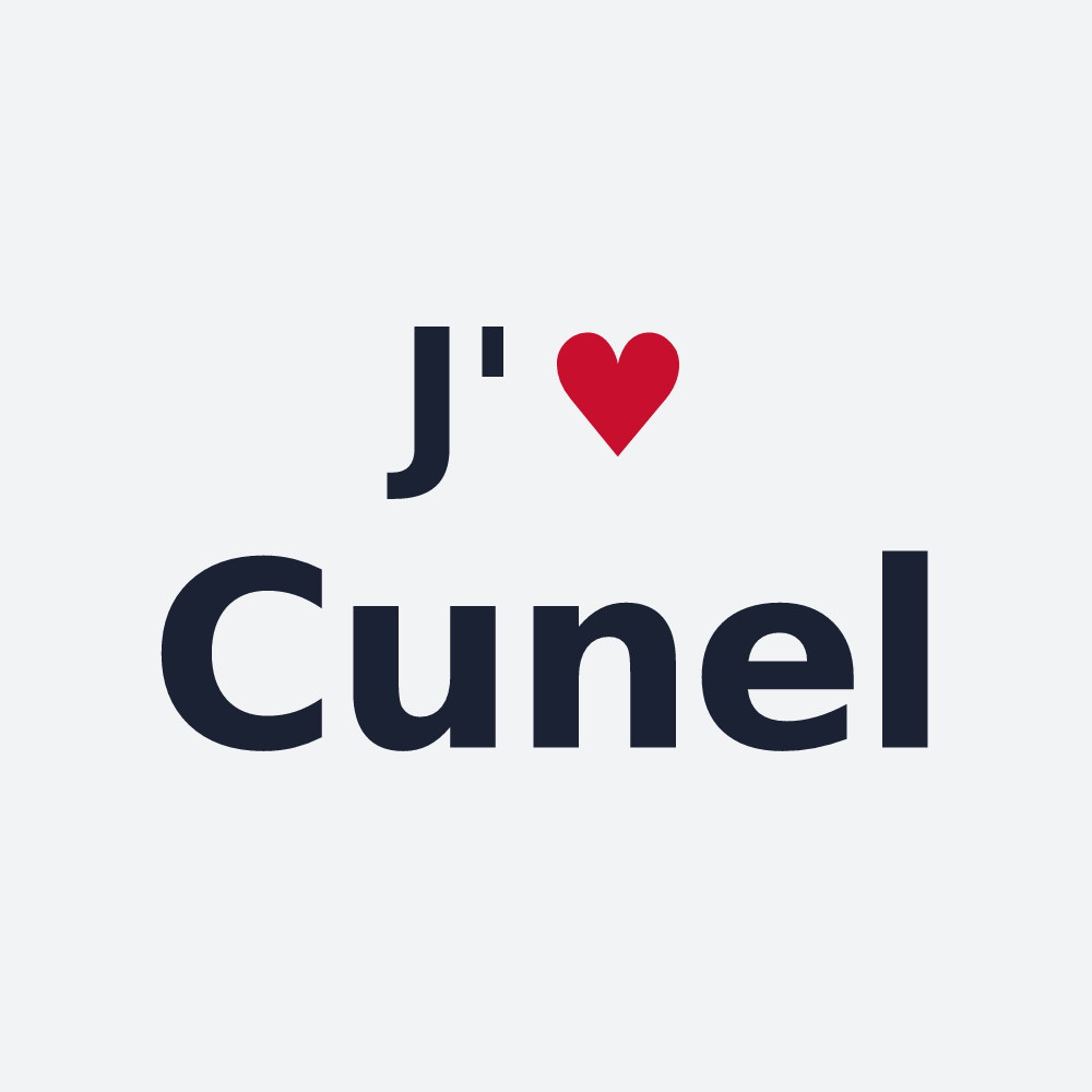 Poster personnalisé Cunel — design J'aime Cunel