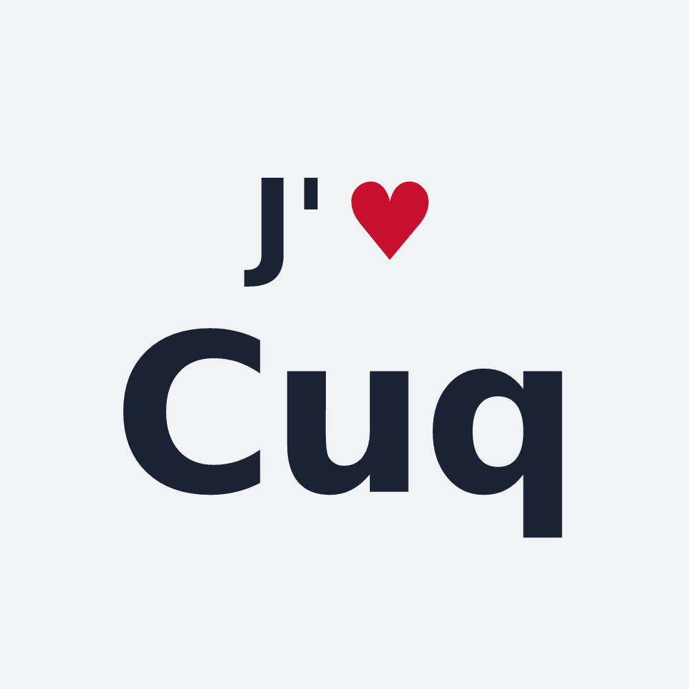 Poster personnalisé Cuq — design J'aime Cuq