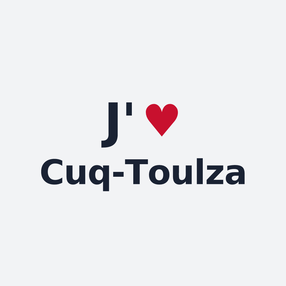 Poster personnalisé Cuq-Toulza — design J'aime Cuq-Toulza