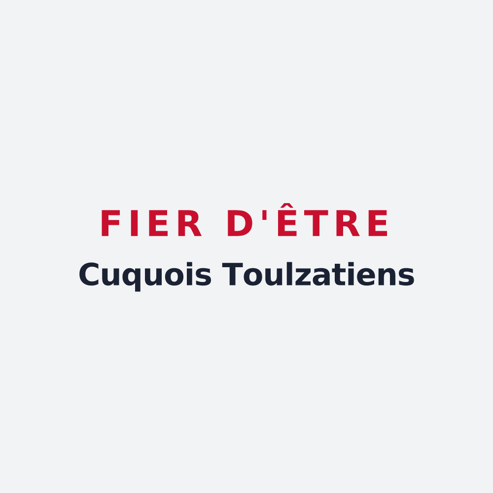 Poster « Fier d'être Cuquois Toulzatiens » — design pour Cuq-Toulza