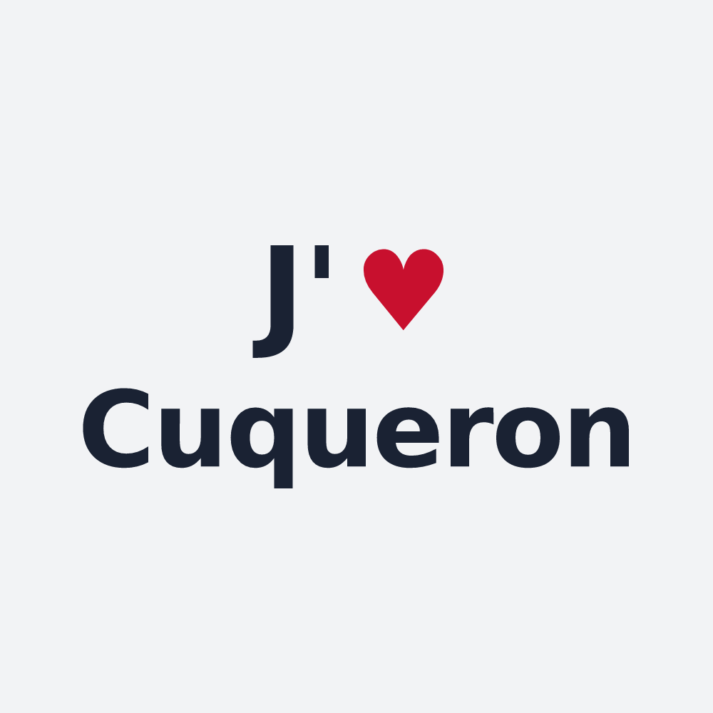 Poster personnalisé Cuqueron — design J'aime Cuqueron