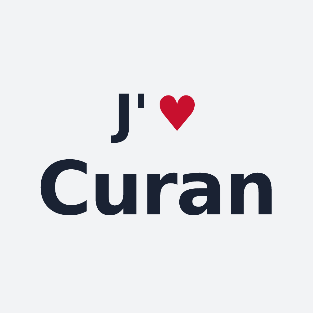 Poster personnalisé Curan — design J'aime Curan