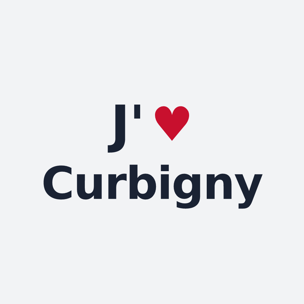 Poster personnalisé Curbigny — design J'aime Curbigny