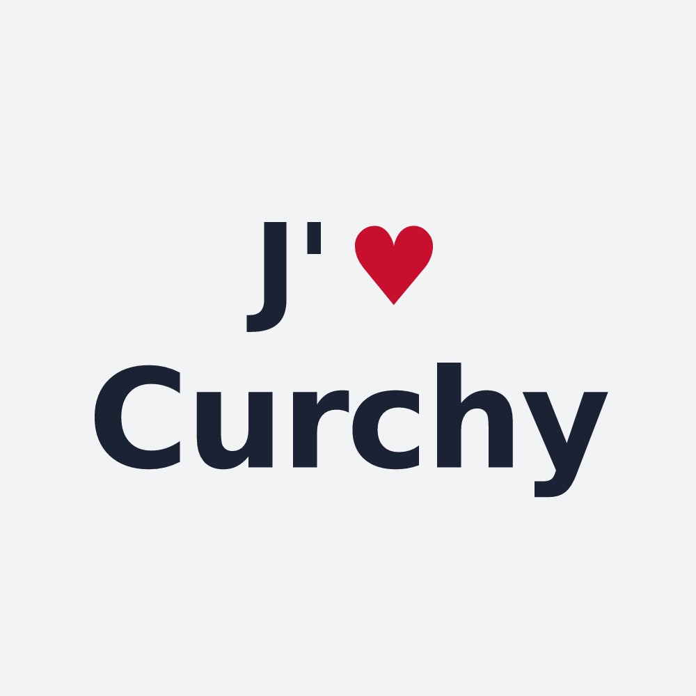 Poster personnalisé Curchy — design J'aime Curchy