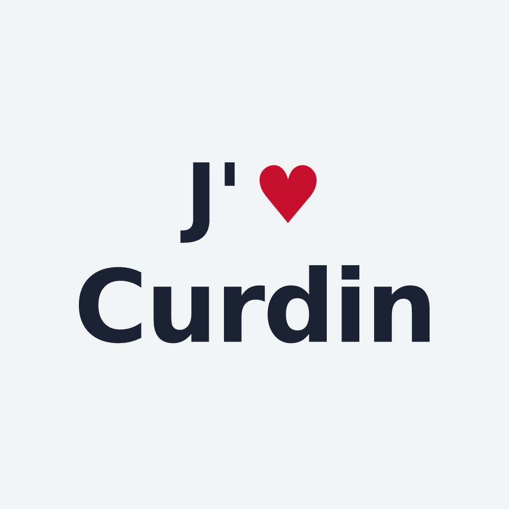 Poster personnalisé Curdin — design « J'aime Curdin » imprimé sur le poster