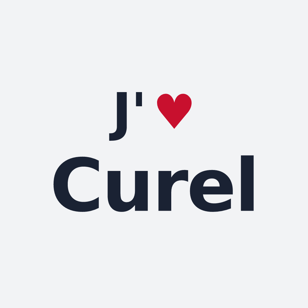 Poster personnalisé Curel — design J'aime Curel