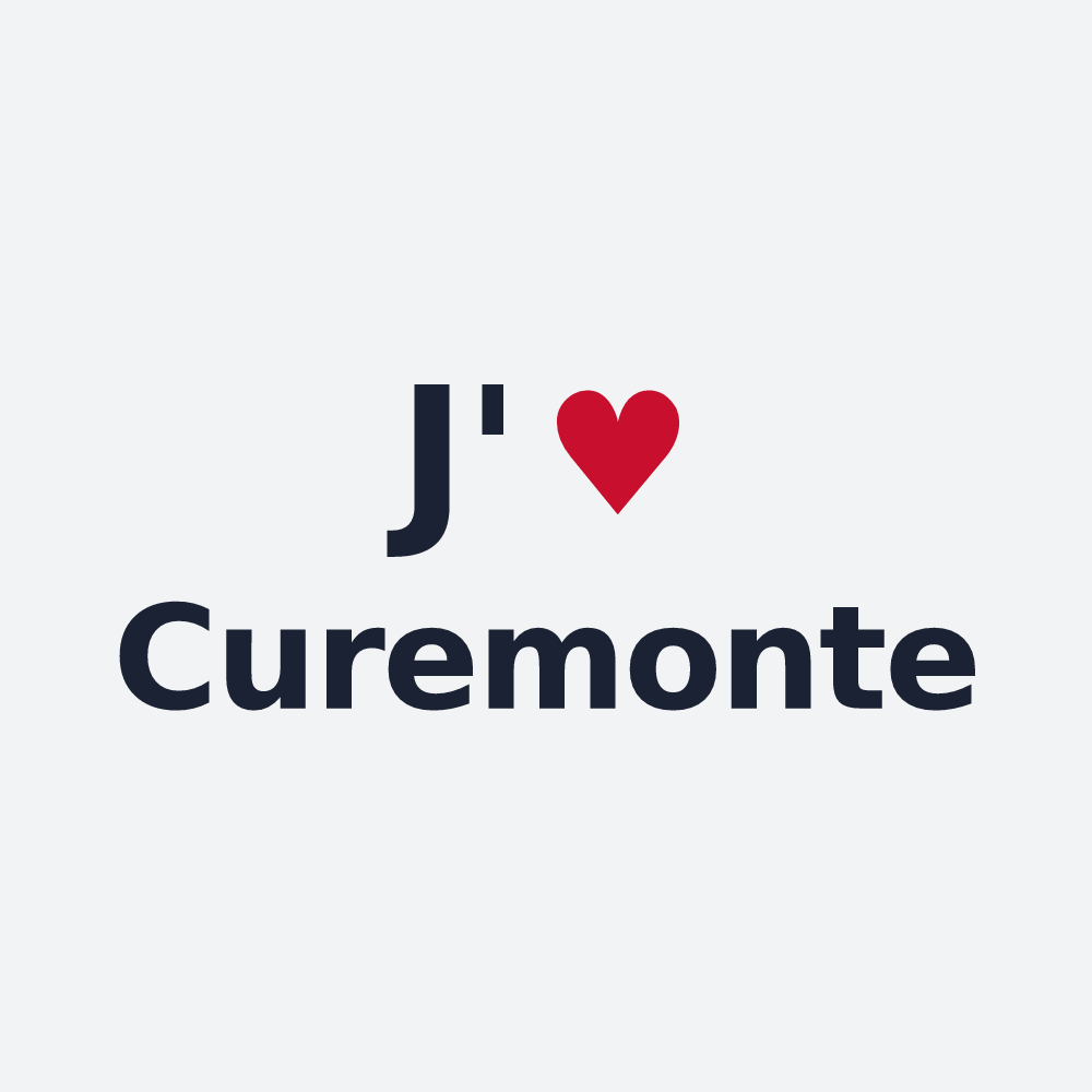 Poster personnalisé Curemonte — design J'aime Curemonte