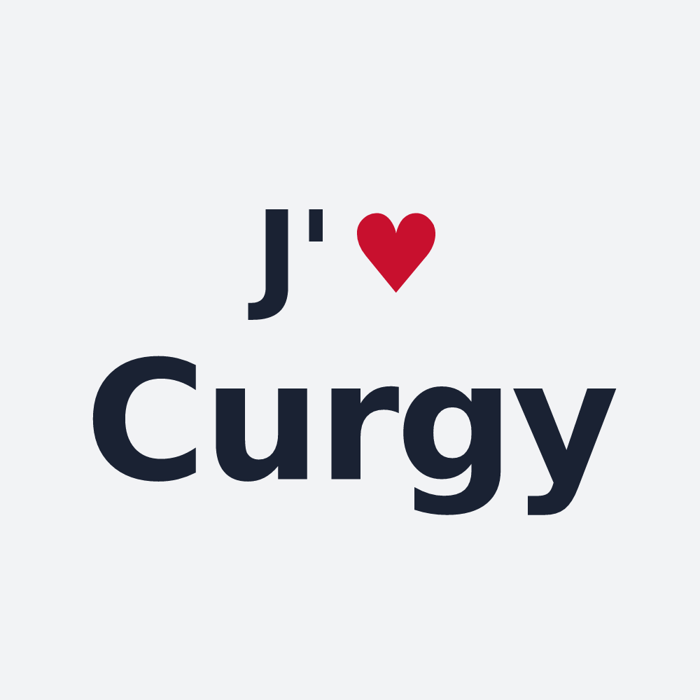Poster personnalisé Curgy — design J'aime Curgy
