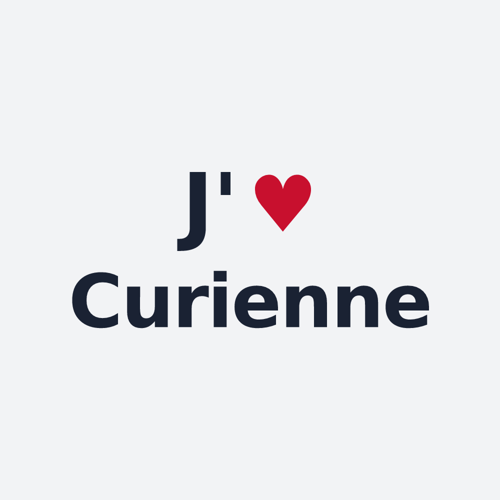 Poster personnalisé Curienne — design « J'aime Curienne » imprimé sur le poster