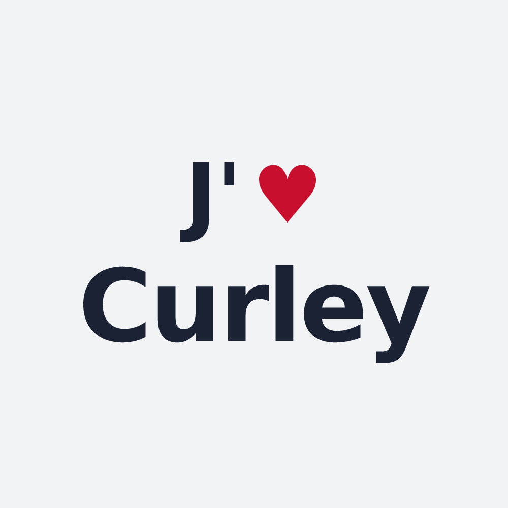 Poster personnalisé Curley — design J'aime Curley