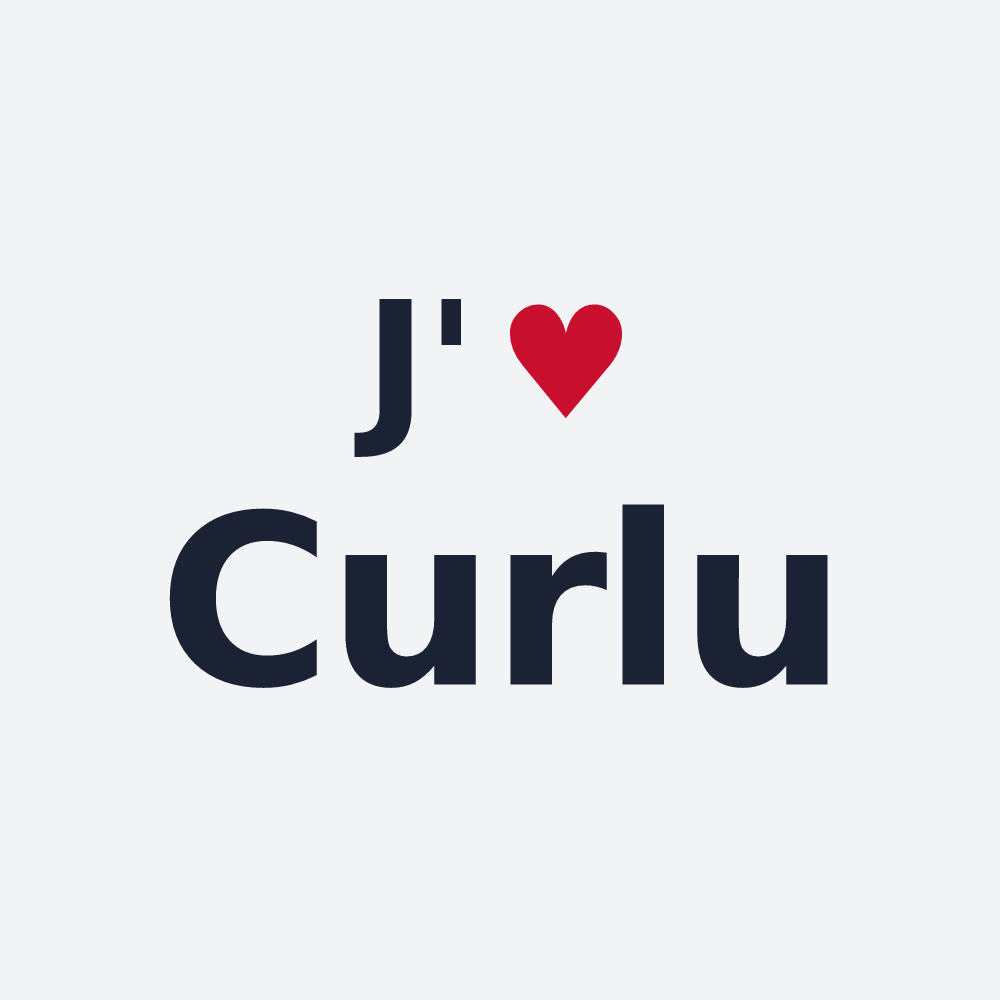 Poster personnalisé Curlu — design « J'aime Curlu » imprimé sur le poster