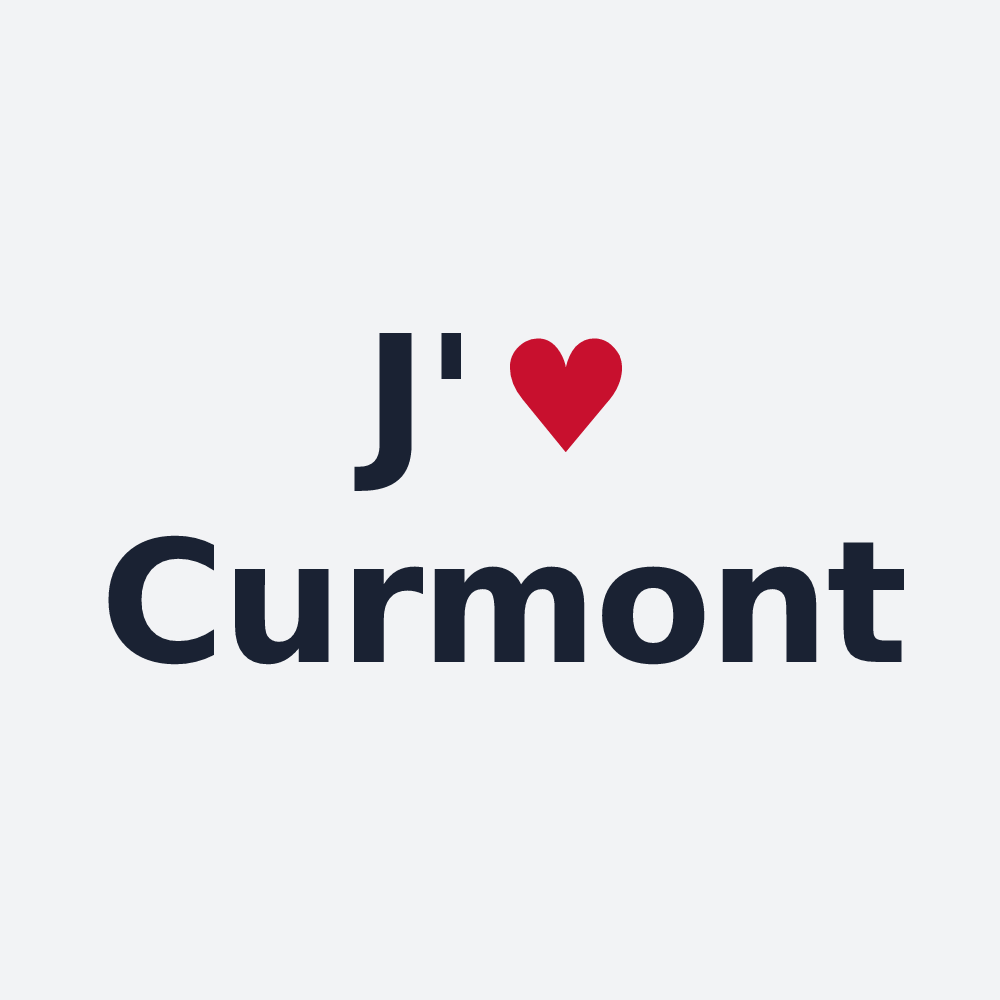 Poster personnalisé Curmont — design « J'aime Curmont » imprimé sur le poster