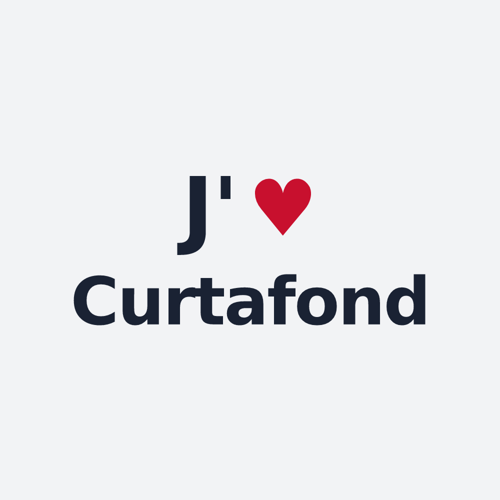 Poster personnalisé Curtafond — design J'aime Curtafond