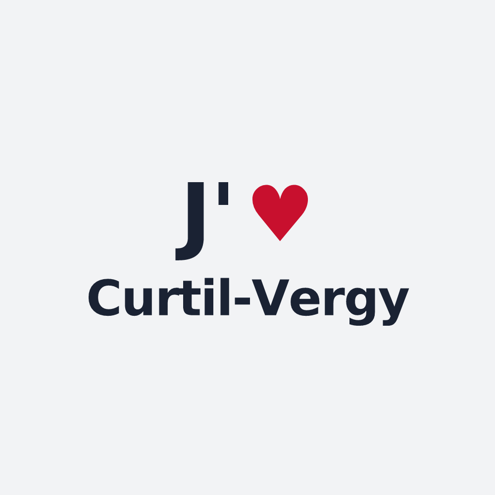 Poster personnalisé Curtil-Vergy — design J'aime Curtil-Vergy
